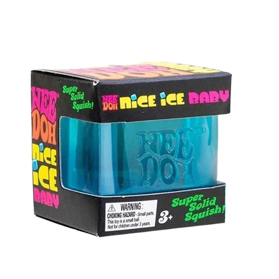 NeeDoh Nice Ice Baby - Squish Cube| Fidget Toy for Anxiety & Focus