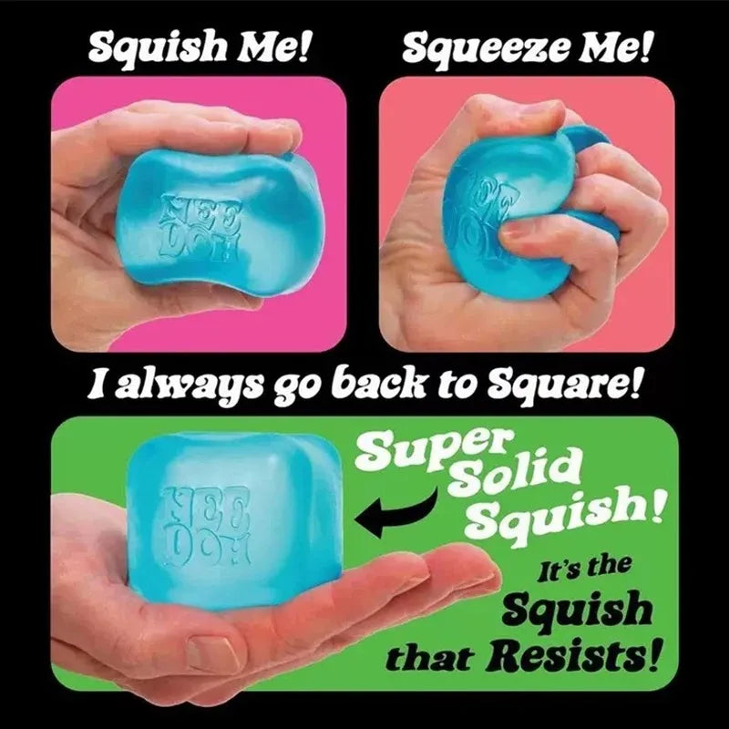 NeeDoh Nice Ice Baby - Squish Cube| Fidget Toy for Anxiety & Focus