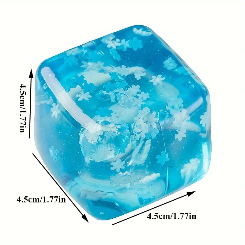 NeeDoh Nice Ice Baby - Squish Cube| Fidget Toy for Anxiety & Focus